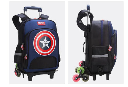 School Rolling backpacks for boys Travel bags for kid Boy's School wheeled backpack wheeled bag for School Trolley bag On wheels