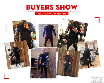 Men's Thermal Underwear Set MMA Tactics Leggings Solid Color Costume Compress Fitness Long Johns Men Winter Brands  Men