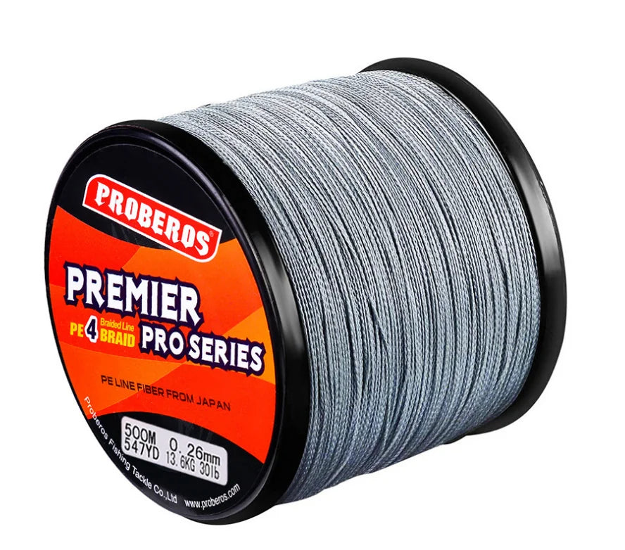 Proberos Colorful 4 Stands Braid Fishing Line 500m 100lb Pe Strong Fishing Line