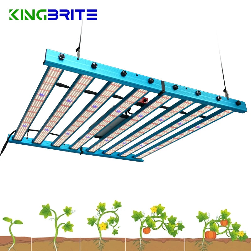 KingBrite 800W LED Grow Light for 5x5 Tent with LM301H/LM281B+Pro and Added UVA and Far Red 660nm 730nm Royal Blue 460nm