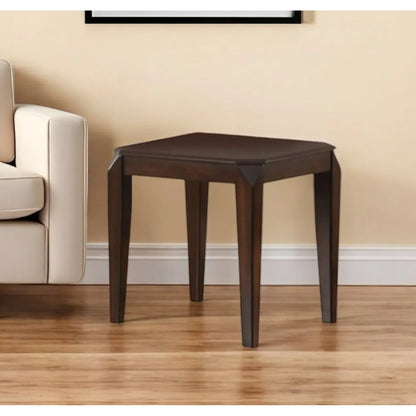 23\" Dark Brown HMS Solid Wood End Table for Living Room Furniture