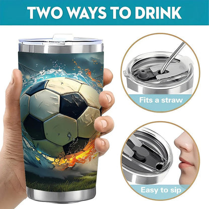 Patio and BBQ Must-Have 20oz Tumbler with Double Silver Side