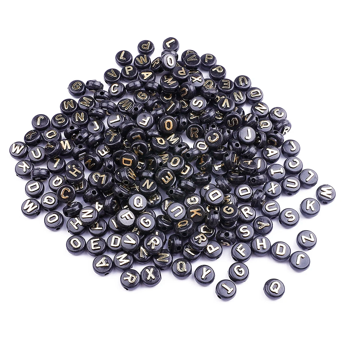 Factory Wholesale Transparent Letter Beads Spacer Loose Acrylic English Alphabet Bead for Diy Bracelet Waist Bag Jewelry Making
