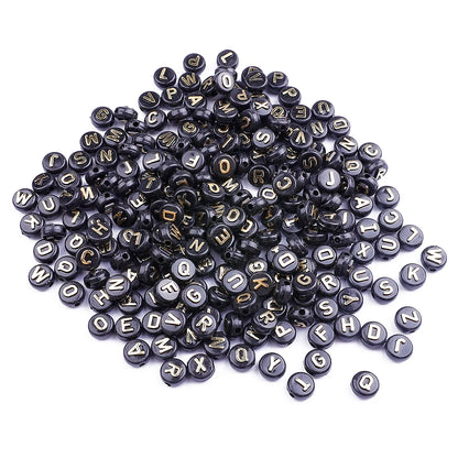 Factory Wholesale Transparent Letter Beads Spacer Loose Acrylic English Alphabet Bead for Diy Bracelet Waist Bag Jewelry Making