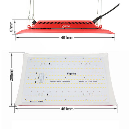 Figolite 240W Mix 660nm 730nm Uv 395nm Full Spectrum Led Grow Light for Indoor Growing