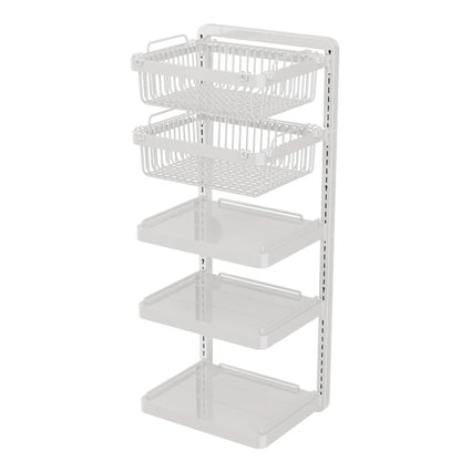 Punch-free hang Wall Vegetable Fruit Rack Kitchen Metal Storage Grill Basket Adjustable Plant Stand Pan Pot Lid Organizer Holder