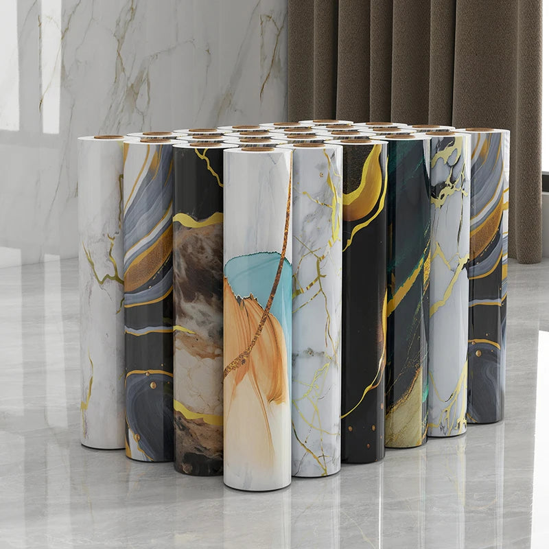 Modern Geometric Waterproof 3D Foam PVC Wall Sticker Roll Self Adhesive Peel Stick Wall Panels for Interior Home Decoration