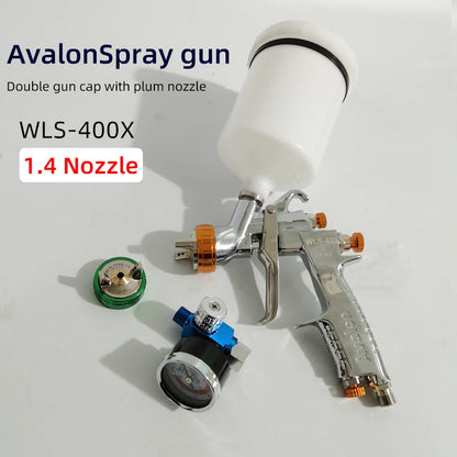 Taiwan Avalon WLS-400X HVLP Airbrush Double Cowl Varnish Color Spray Gun Car Paint 1.4 Caliber Industrial Spray Finishing