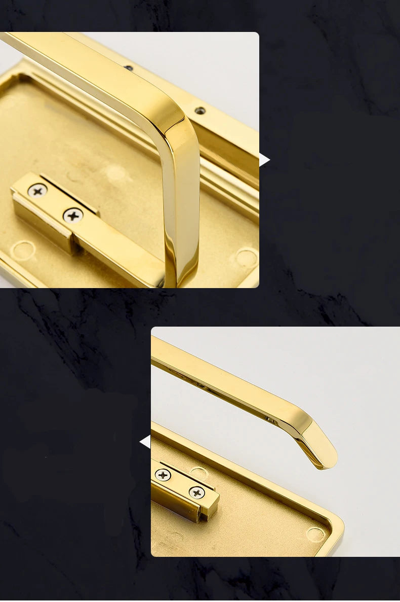 Stainless Steel Gold Bathroom & Kitchen Paper Holder with Shelf Gold Toilet Tissue Storage Rack
