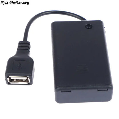 DC4.5V Portable Mini AAA Battery Holder Storage Box Case USB Power Supply Battery Box 65x45x15mm