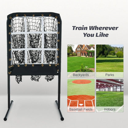 China Manufactured 9-Pocket Baseball Pitching Net for Practice Training Equipment