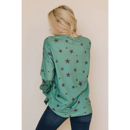 TD Dazzled Star Top for Women Elegant Blouses & Shirts