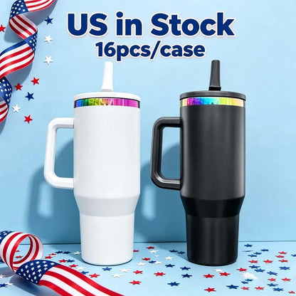 Us Warehouse 40 OZ Heat Retention Coffee Cup Stainless Steel Tumbler 40 OZ Custom Logo for Home Office Outdoor Daily Use