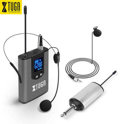 High Quality Portable Mini Wireless UHF Microphone Hidden Lavalier Mic 6.35mm Interface Metal Interview Mike System for Live