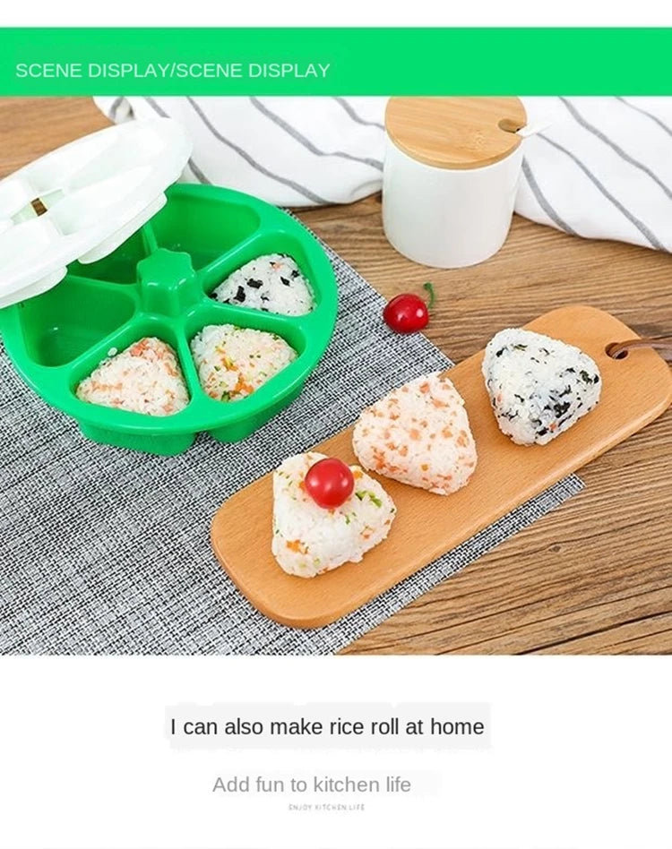 Newest DIY Sushi Mold Onigiri Rice Ball Food Press Triangular Sushi Maker Mold Sushi Kit Japanese Kitchen Tools Bento Box
