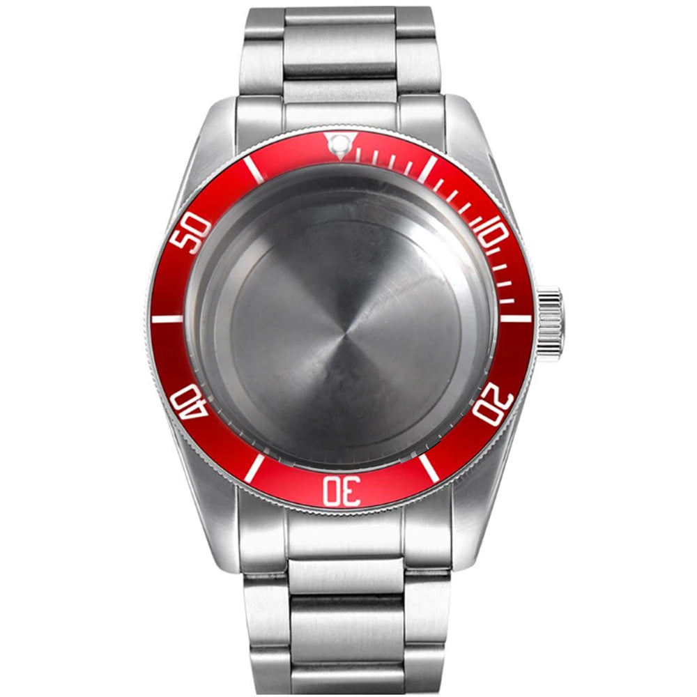 41mm Aluminum Bezel Wristwatch Stainless Steel Strap Fit for ETA 2836/2813 Miyota 82 Series NH35 Movement Wristwatch Parts Tools