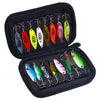 16pcs Spinners Lure Set Baits Set With Tackle Bag Trout Bass Salmon Pike Walleye Fishing Lures
