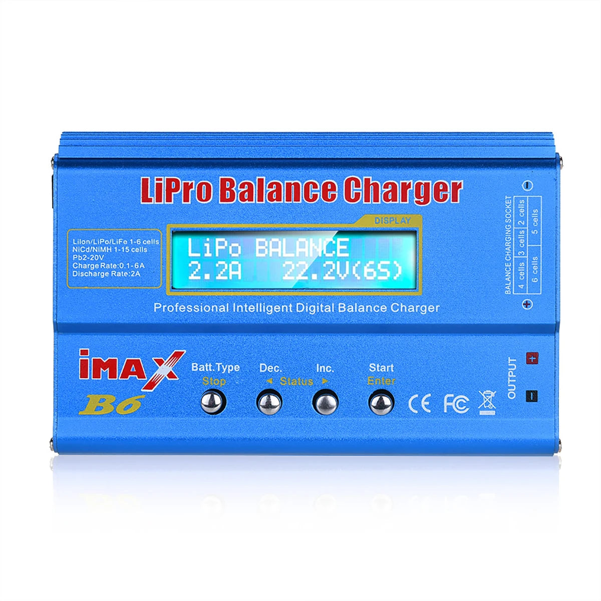 HTRC Imax B6 80W Battery Charger Lipo NiMh Li-ion Ni-Cd Digital RC IMAX B6 Lipro  Balance Charger Discharger Without  Adapter