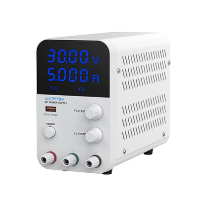 WANPTEK 30V 5A BENCH DC ADJUSTABLE POWER SUPPLY, DC POWER, REPAIR, LAB, DESIGN, SCHOOLS, ELECTROPLATE, TEST, CHARGE, GPS305D