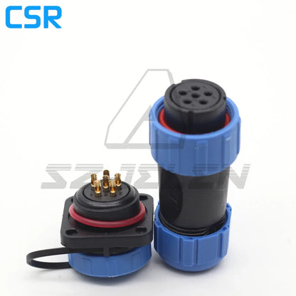 SP21 2/3/4/5/6/7/8/9/10/12 Pin IP68 Waterproof Connector Square Plastic Panel Mounting Connector Plug Female And Socket Male