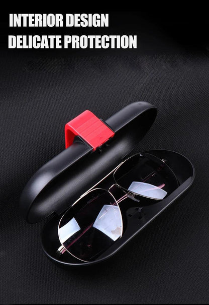 Car Glasses Card Ticket Holder Sunglasses Box Case Multifunctional Sun Visor Clip Creative Storage Fastener Interior Accessories