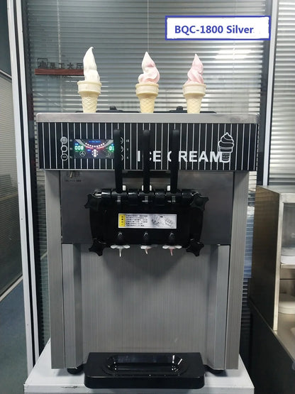 YINSHUO BQC-1800 3 Flavor MAQUINA DE HELADOS SOFT Table Top  Frigomat Ice Cream Machine