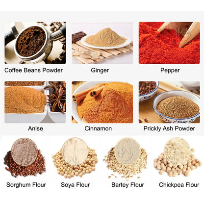 HY 40/60KG/100KG Home Commercial Espresso Wheat Maize Flour Mill Spices Electric Powder Grinder Coffee Grinder Machine