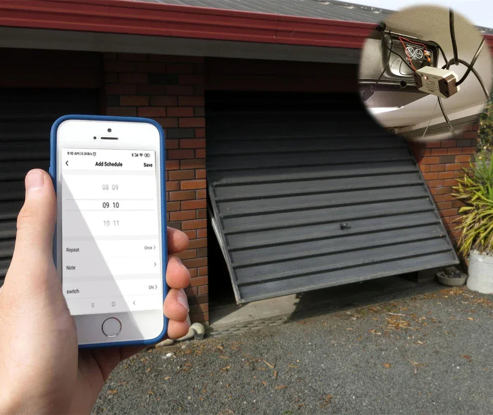 Wofea WiFi Smart Garage Door Opener Controller DC12/DC24V Works with Alexa Google Home 2.4G APP No Gateway Required