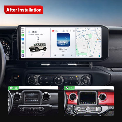 Youducar 15" OLED Android Car Radio DVD Player Navigation Head Unit for Jeep Wrangler JL / Gladiator JT 2018-2023, CarPlay