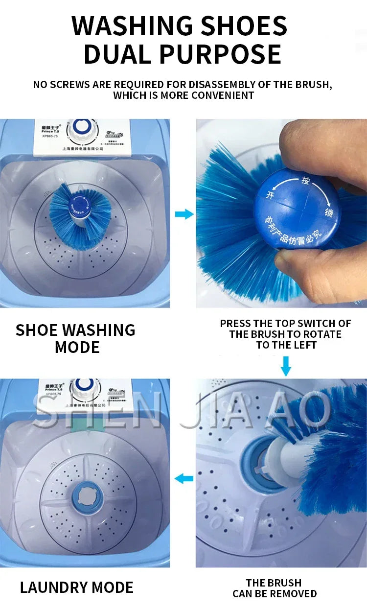 Shoe Washing Machine Household Portable Removable Shoe Washing Machine Socks Washing Machine Integrated Blue Light Antibacterial
