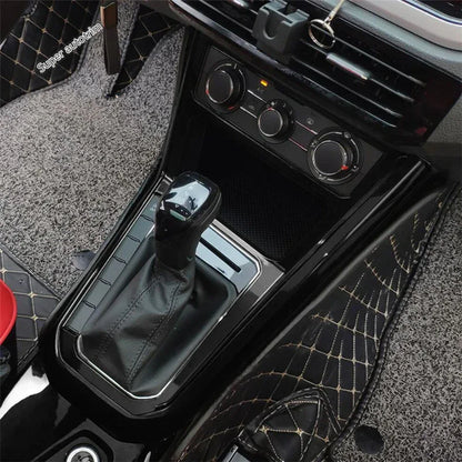 Center Control Gear Shift Panel Inner Door Armrest Handle Cover Trim Black Fit For VW Volkswagen Polo 2019 - 2023 Accessories