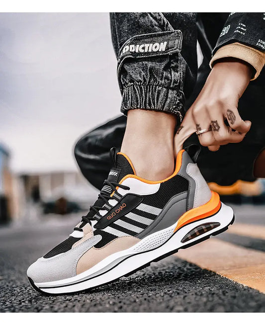 2022 Summer Fashion New Design Male Running Sports Shoes PU Mesh Breathable Sneakers for Men by PDG ibma
