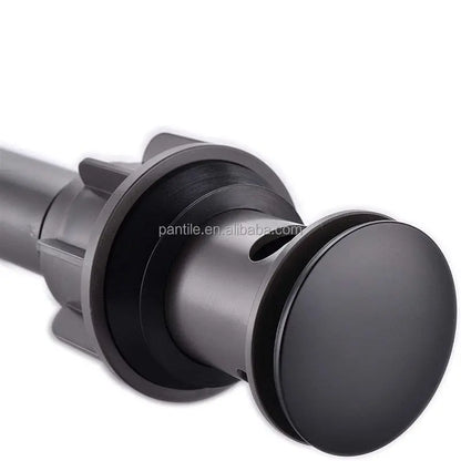 Luxury Plastic Pop up Basin Drain with Chrome Plate Finish Threaded Connection for Modern Bathroom Decor Hotel Use Easy to Clean