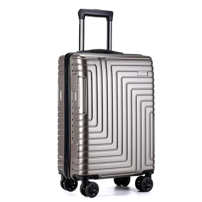Female Customizable Ultralight Zipper Luggage Case Small Foldable Suitcase with Mute Spinner Wheel Password Box Made From PC