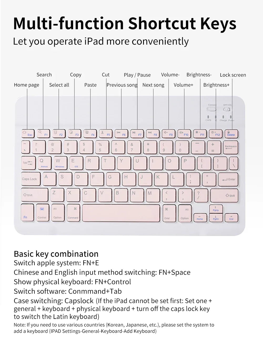 Spanish Keyboard Case For iPad Air Pro 11 13 2024,iPad 10.2 7/8/9th 10th 2022 Gen Air 3 4 5 10.9 Pro 12.9 Funda Cover For iPad