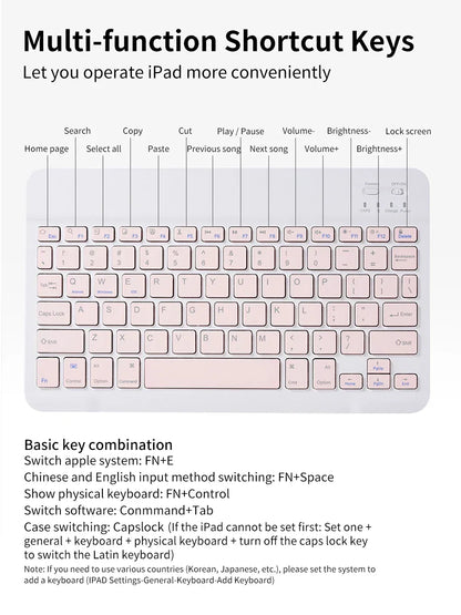 Spanish Keyboard Case For iPad Air Pro 11 13 2024,iPad 10.2 7/8/9th 10th 2022 Gen Air 3 4 5 10.9 Pro 12.9 Funda Cover For iPad