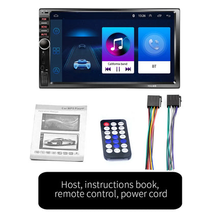 7018 7-inch Screen Reversing Image 12V Radio Audio Steering Wheel Control 2din BT Car Mp5 Player Manual