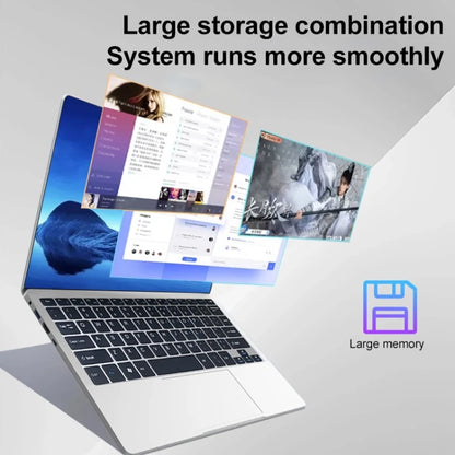 New Arrival 14.1 Inch Portable Laptop, 6GB+256GB, Win 11 Intel Celeron N4000 Dual Core