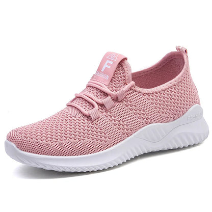 Women's Fashion Casual Sport Walking Sneakers Wholesale New Styles Disposable Breathable Flexible Tennis Shoes for Ladies