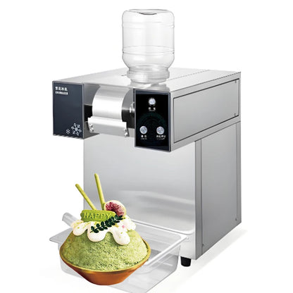 Ice Crushers Shavers Snowflake Electric Ice Machine-Eco-Friendly Low Power Consumption Stainless Steel Portable High Outdoor