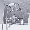 European Style Deck Mount Bathtub Faucet Antique Shower Mixer Tap with Shower Head