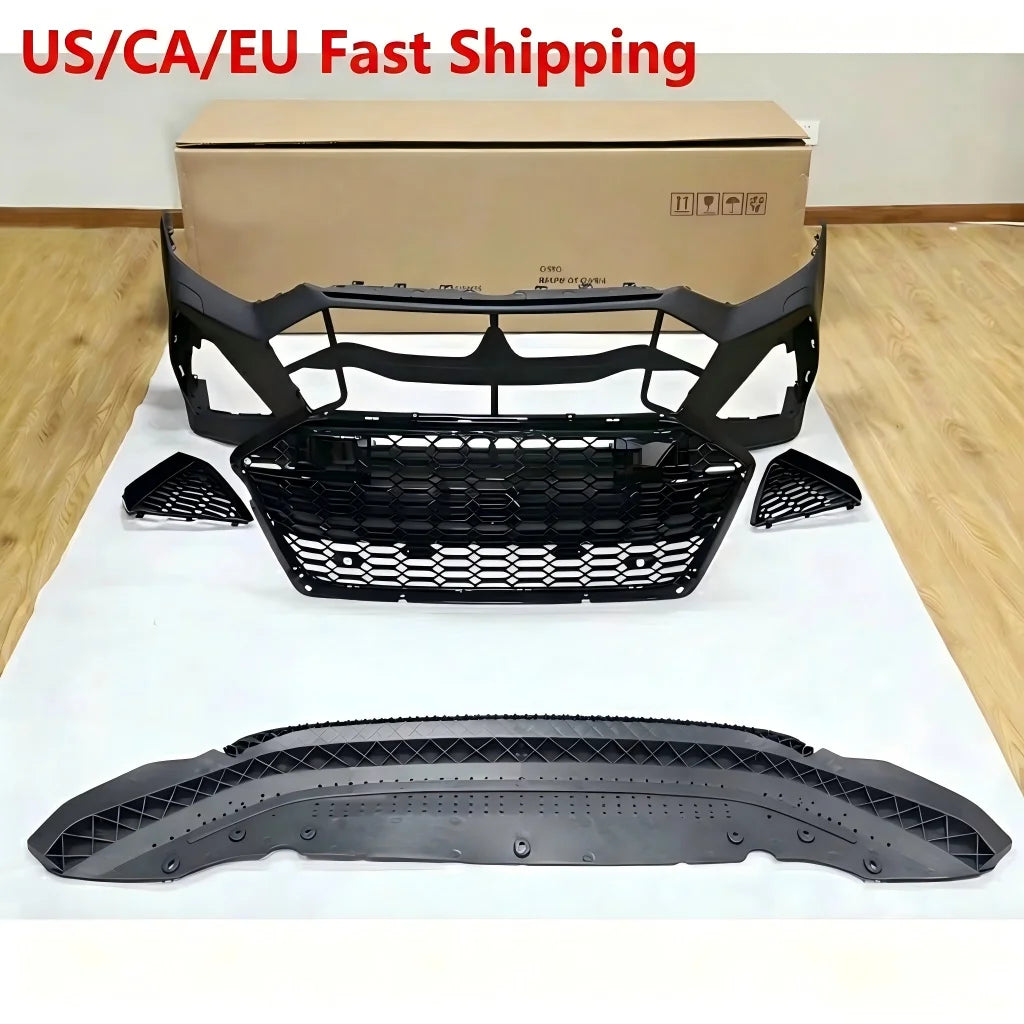 For Audi A7 S7 2019-2025 RS7 Style Front Bumper Kit with Honeycomb Grille C8 4K8 Bodykit Car Upgrade Aftermarket Parts