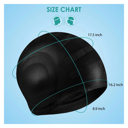 Custom Logo Printed Silicone Swim Cap with Ear Protection Eco-Friendly Unisex Design for Swimmers