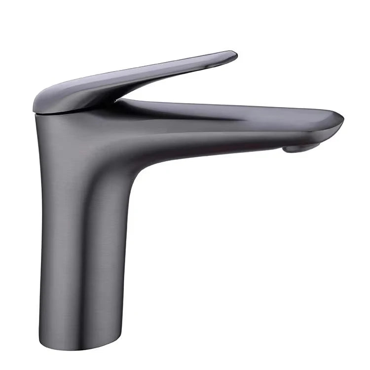 Latest Design Brass Single Hole Deck Hot Cold Water Bathroom Cabinet Washbasin Tap Featuring Ceramic Valve 5 Year Warranty