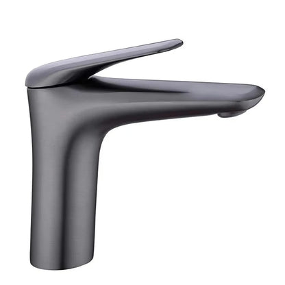 Latest Design Brass Single Hole Deck Hot Cold Water Bathroom Cabinet Washbasin Tap Featuring Ceramic Valve 5 Year Warranty