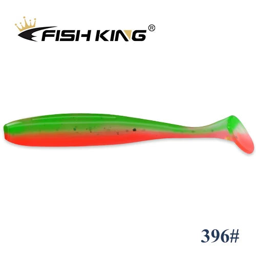 FISH KING Easy Shiner Fishing Lure 50mm 75mm 100mm Wobblers Carp Fishing Soft Lures Silicone Artificial Double Color Bait T Tail
