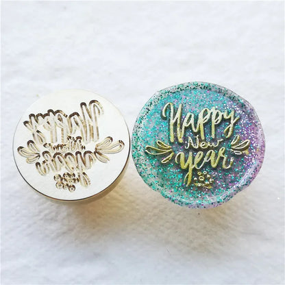 Greeting stamp with love thank you happy birthday christmas handmade Wax Seal Stamp Retro Antique Sealing Wax baby friend gifts