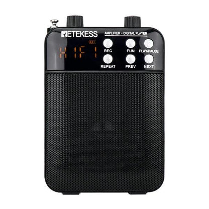 Retekess TR619 Megaphone Portable 3W FM Recording Voice Amplifier Teacher Microphone Speaker Mp3 Player FM Radio for Tour Guide