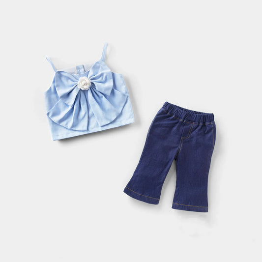 Sweet Princess Dress Collection for Girls Solid Patterns and Bows Clothing Sets for Children