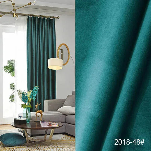 High Shading Velvet Blackout Curtain For Bedroom Insulating Modern Style Windows Living Room Curtain Home Decoration Custom Made